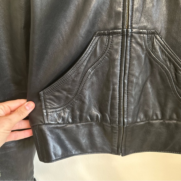 Mike and Chris leather jacket. Black. Women’s small - Picture 4 of 16